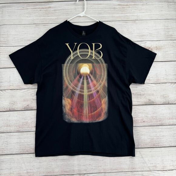 YOB Atma Album Cover T-Shirt Adult XL Black Sunset Red Shine Short Sleeve - Picture 1 of 7